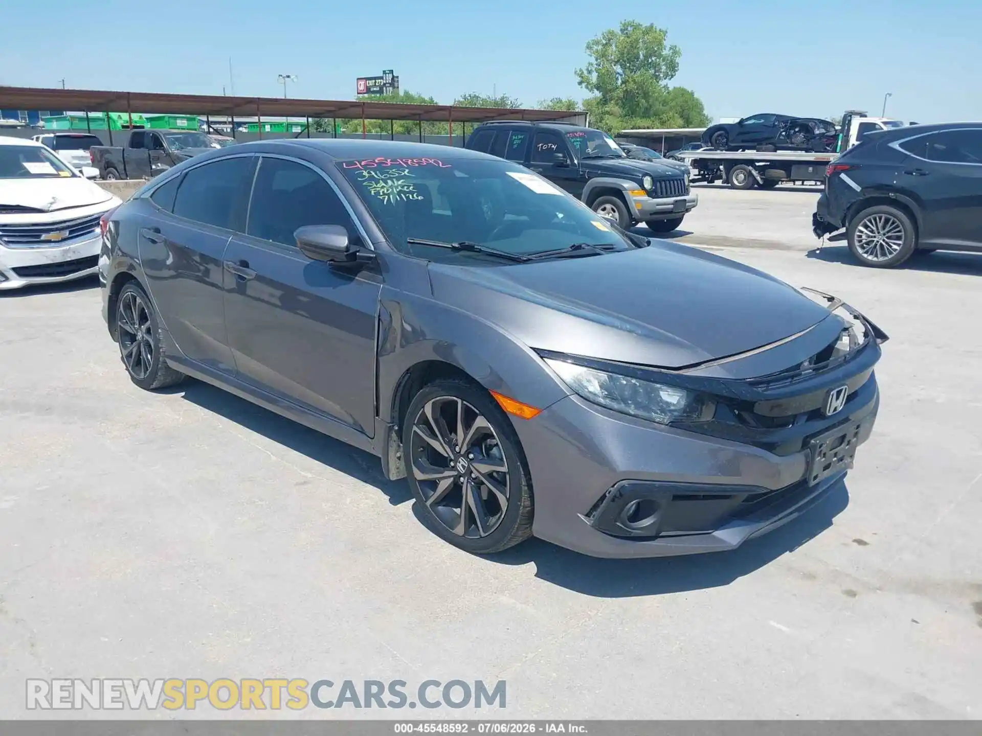 1 fotografías del automóvil dañado 2HGFC2F87MH543617 HONDA CIVIC 2021