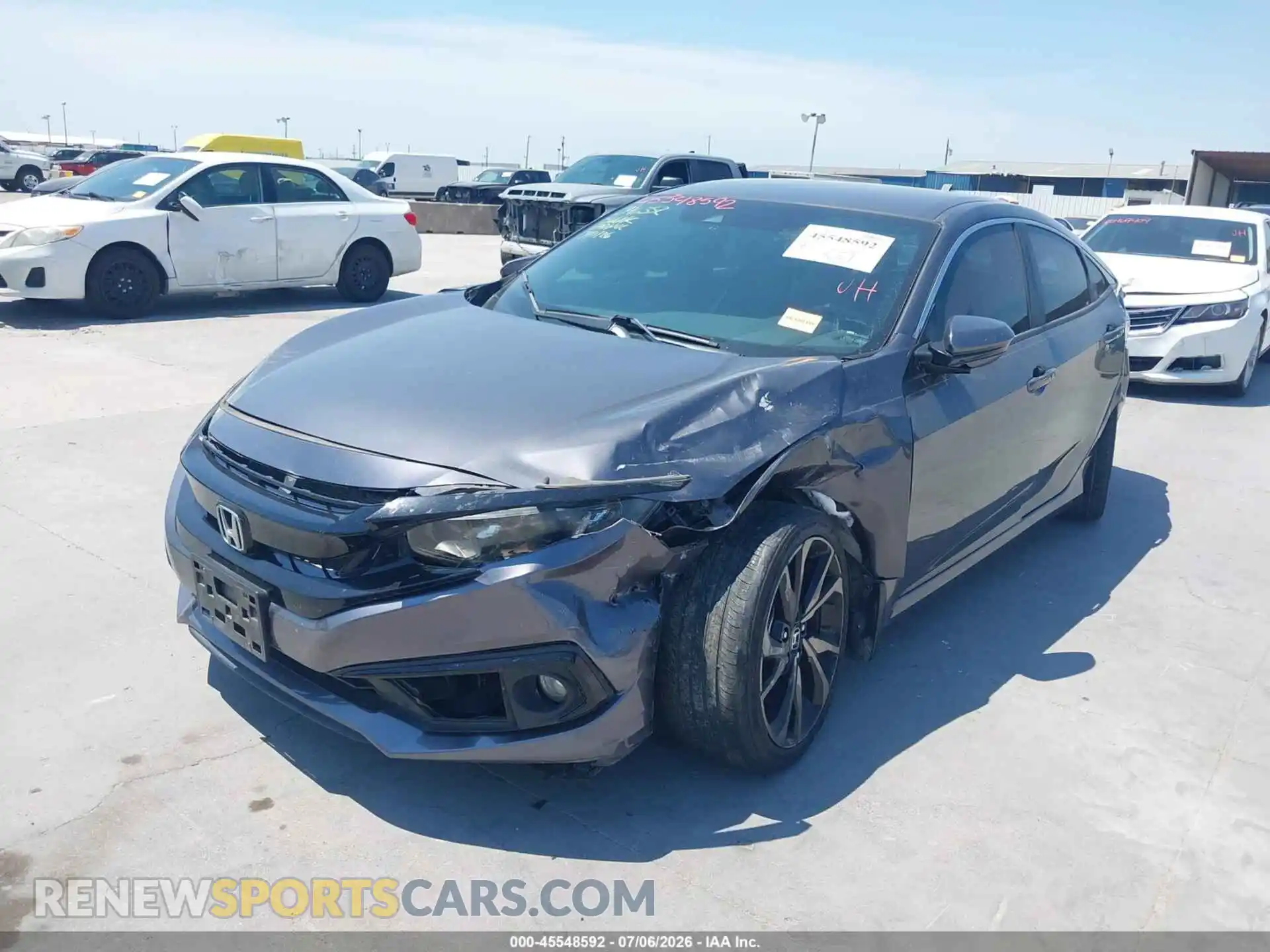 2 fotografías del automóvil dañado 2HGFC2F87MH543617 HONDA CIVIC 2021