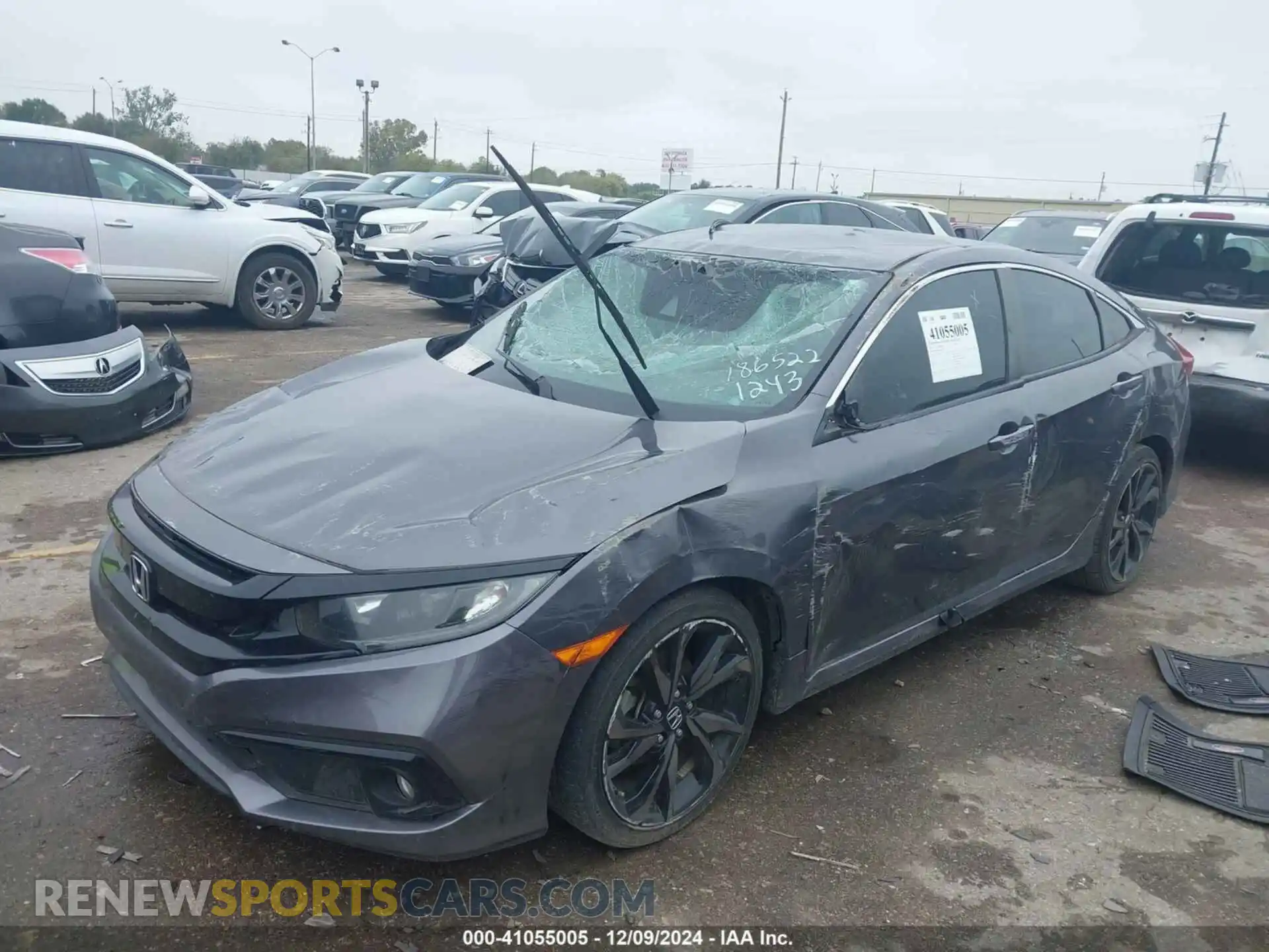 2 fotografías del automóvil dañado 2HGFC2F87MH545075 HONDA CIVIC 2021