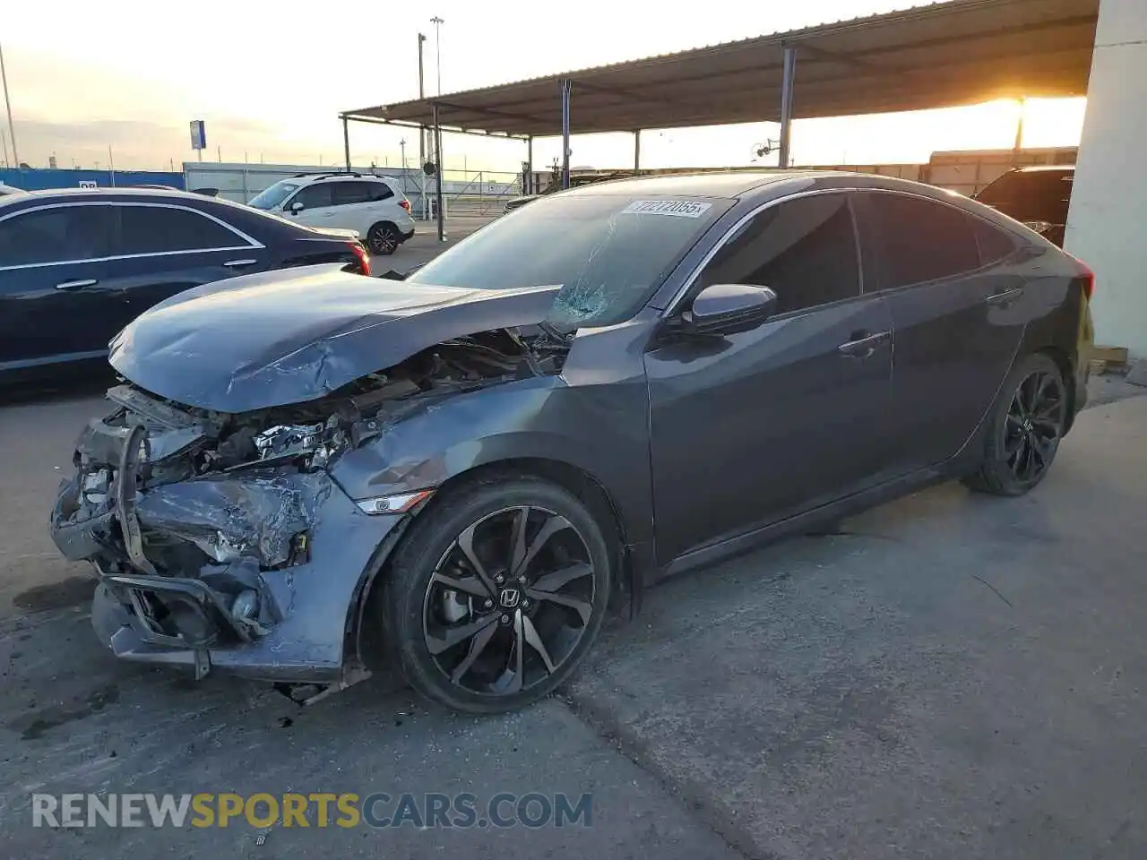 1 Photograph of a damaged car 2HGFC2F87MH555525 HONDA CIVIC 2021
