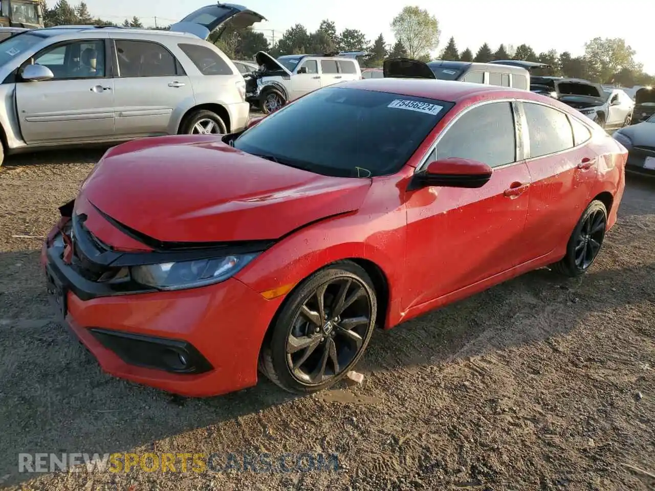 1 Photograph of a damaged car 2HGFC2F8XMH517352 HONDA CIVIC 2021