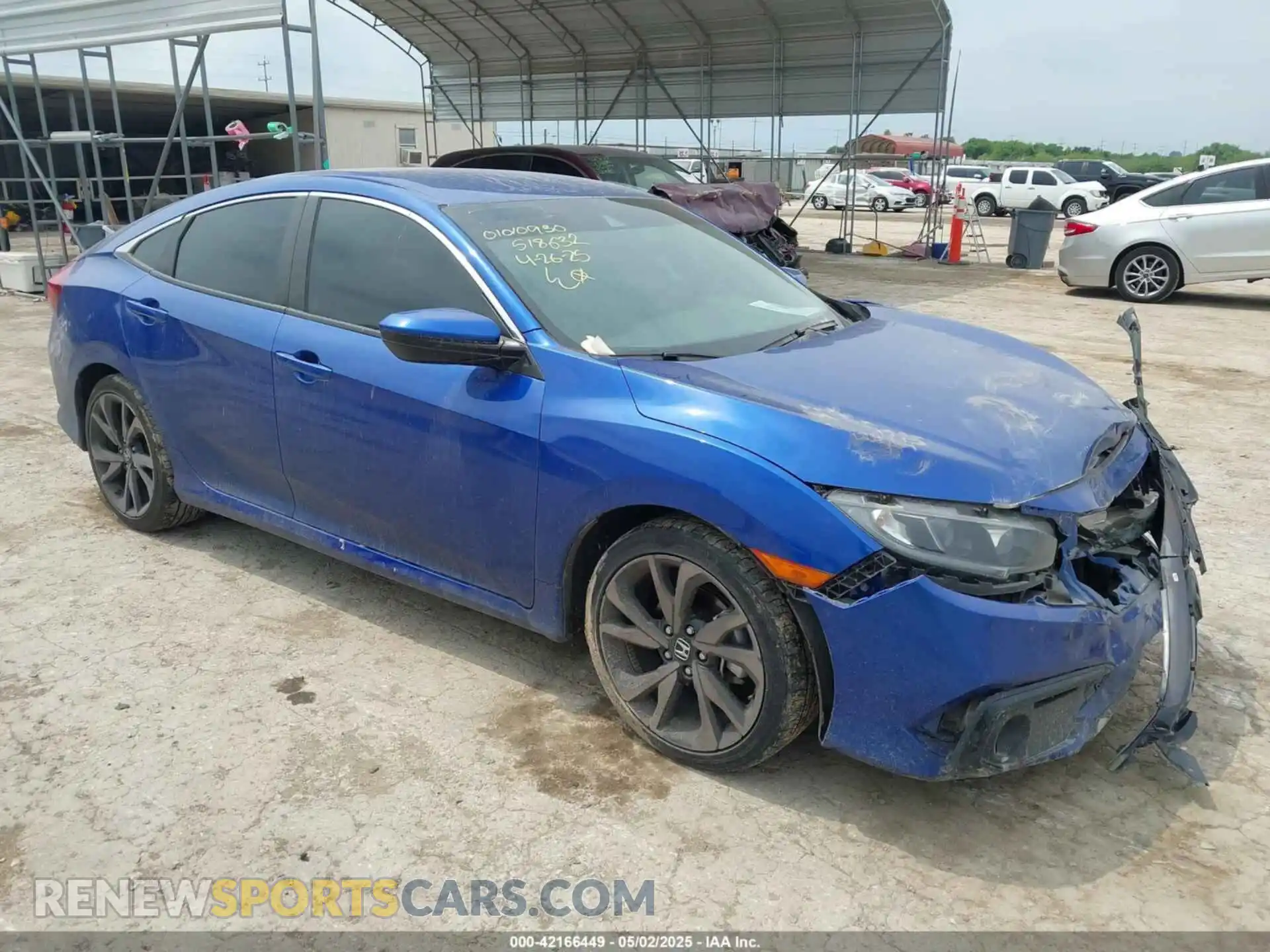 1 Photograph of a damaged car 2HGFC2F8XMH518632 HONDA CIVIC 2021