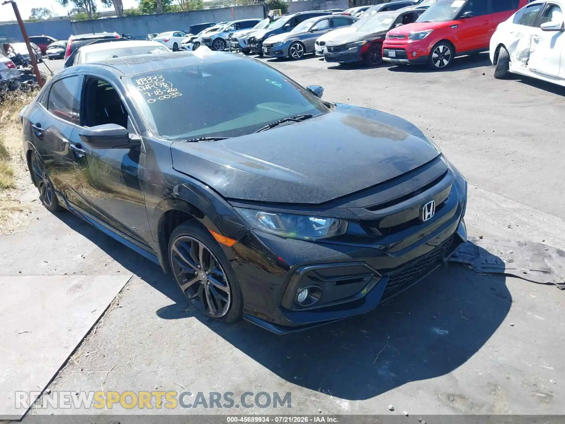 1 Photograph of a damaged car SHHFK7H45MU412988 HONDA CIVIC 2021