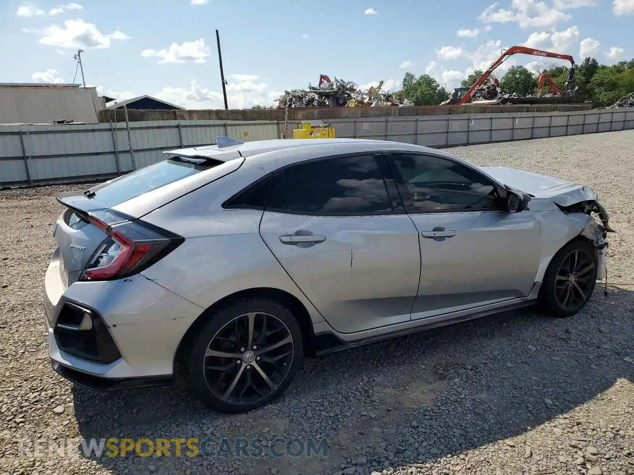 3 fotografías del automóvil dañado SHHFK7H4XMU409214 HONDA CIVIC 2021