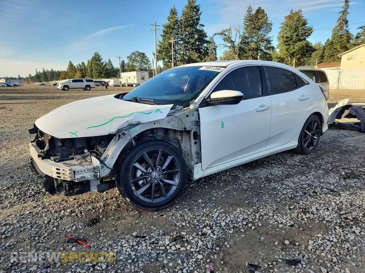 1 fotografías del automóvil dañado SHHFK7H6XMU405679 HONDA CIVIC 2021