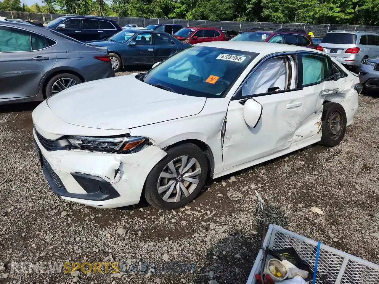 1 Photograph of a damaged car 2HGFE2F26NH510020 HONDA CIVIC 2022