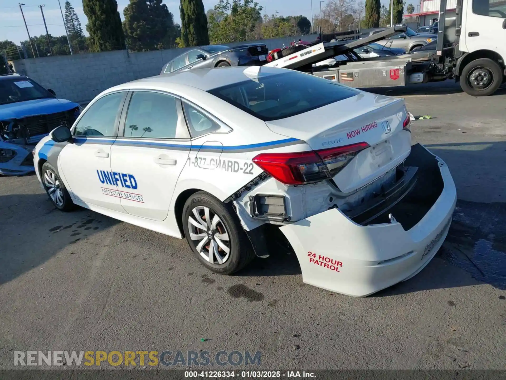 3 Photograph of a damaged car 2HGFE2F29NH545795 HONDA CIVIC 2022