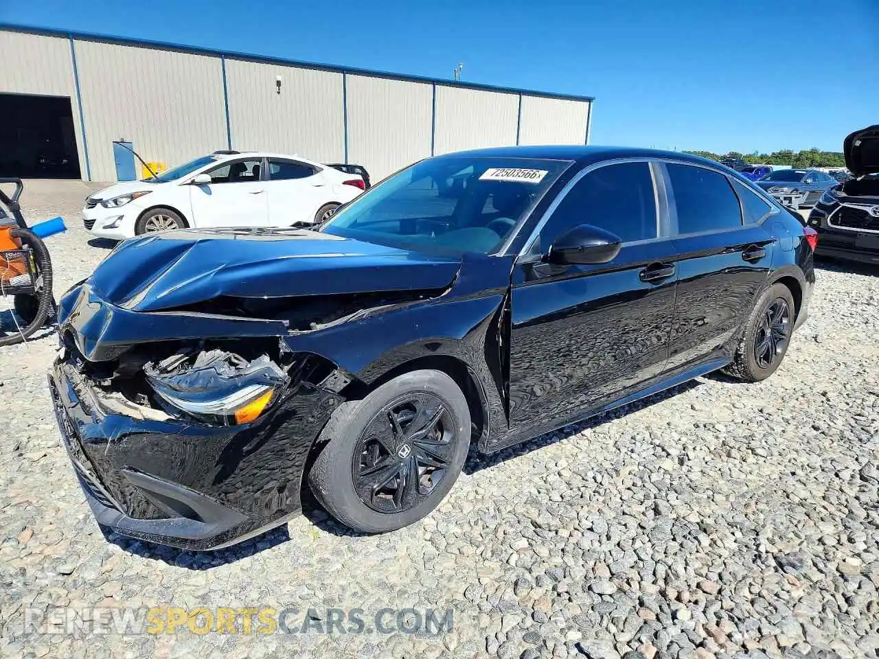 1 Photograph of a damaged car 2HGFE2F2XNH558619 HONDA CIVIC 2022