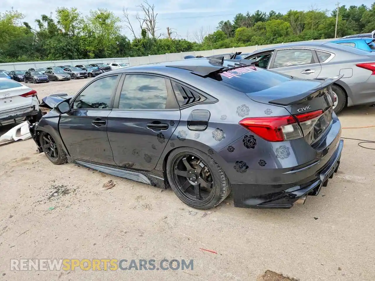 2 fotografías del automóvil dañado 2HGFE2F53NH538075 HONDA CIVIC 2022