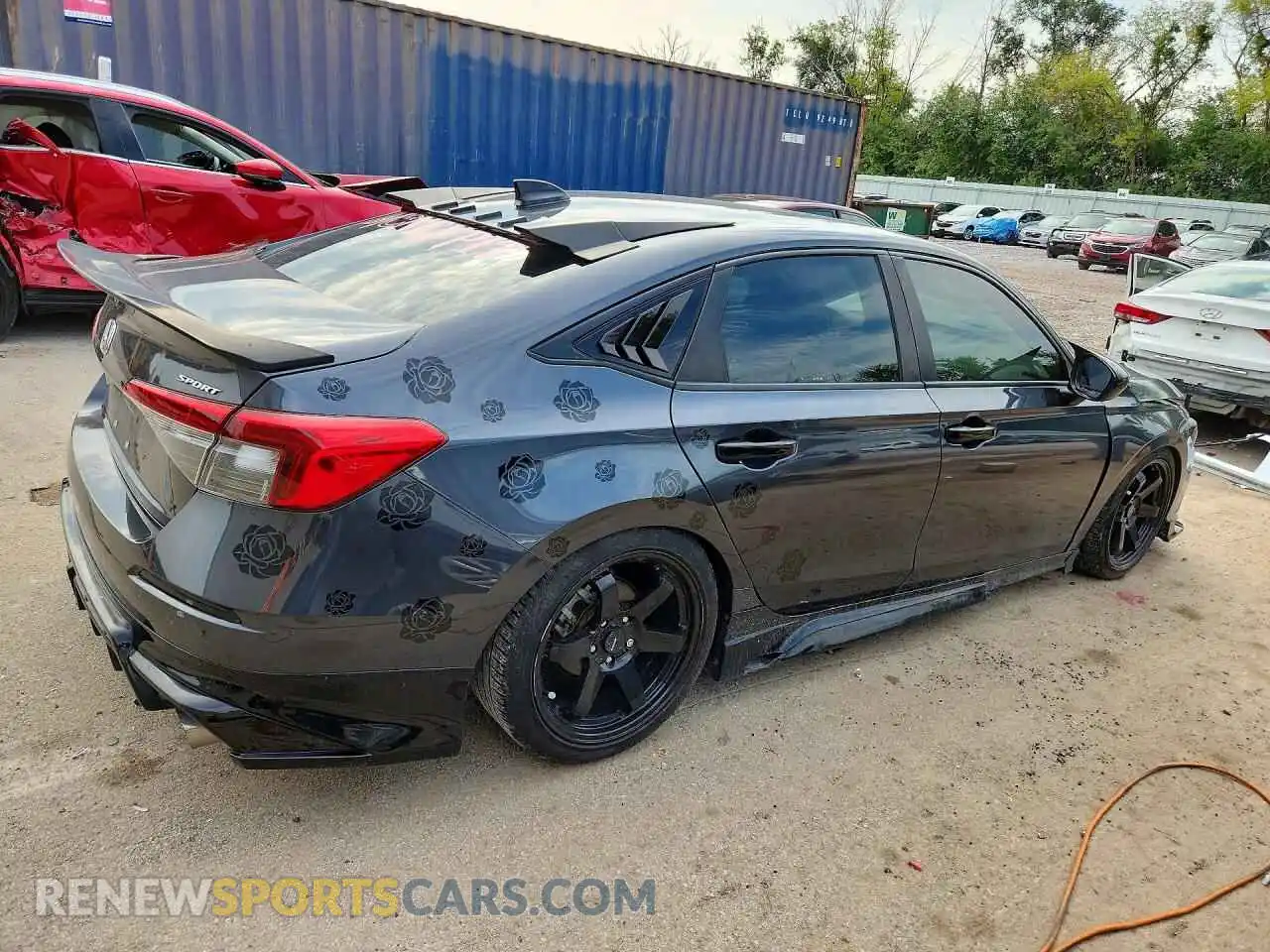3 fotografías del automóvil dañado 2HGFE2F53NH538075 HONDA CIVIC 2022