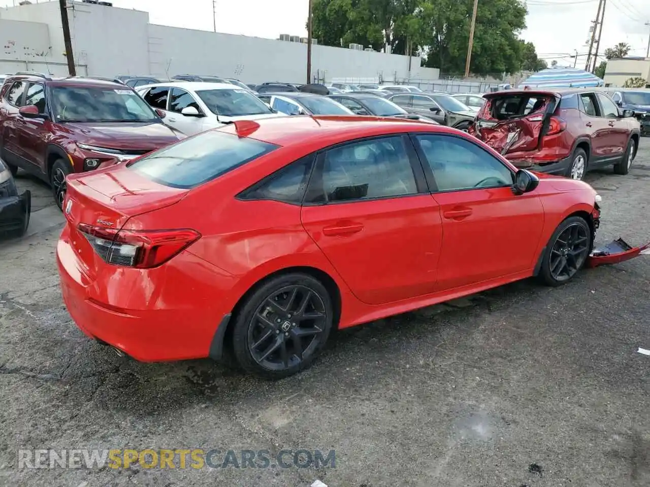 3 fotografías del automóvil dañado 2HGFE2F55NH555329 HONDA CIVIC 2022