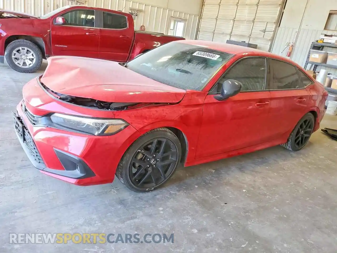1 Photograph of a damaged car 2HGFE2F55NH607879 HONDA CIVIC 2022