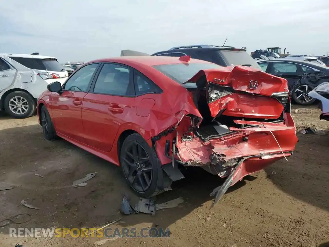 2 fotografías del automóvil dañado 2HGFE2F56NH591031 HONDA CIVIC 2022