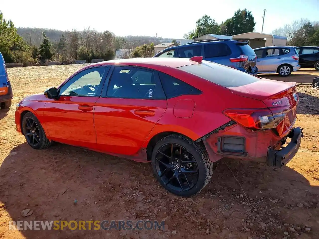 2 fotografías del automóvil dañado 2HGFE2F57NH535325 HONDA CIVIC 2022