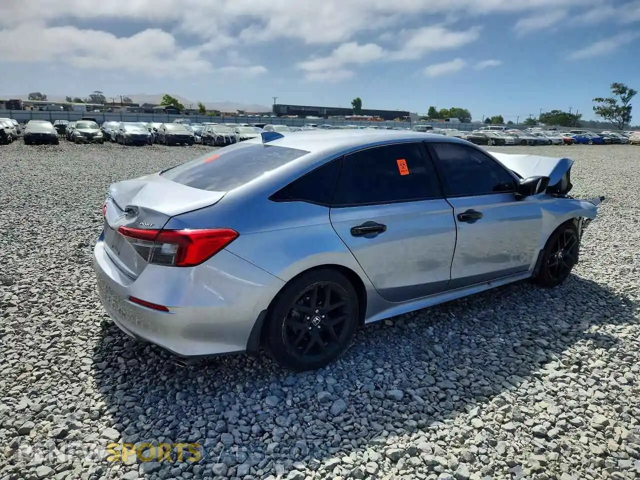 3 fotografías del automóvil dañado 2HGFE2F5XNH530569 HONDA CIVIC 2022