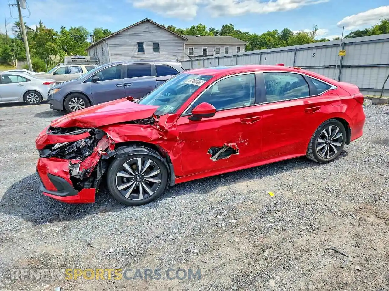 1 Photograph of a damaged car 2HGFE1F71PH302863 HONDA CIVIC 2023