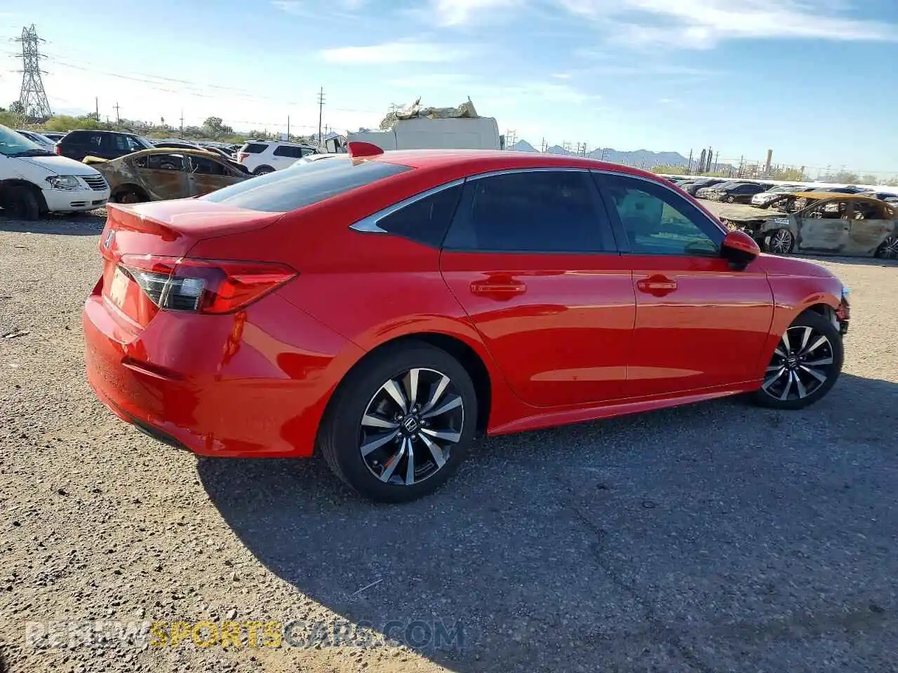 3 fotografías del automóvil dañado 2HGFE1F76PH314684 HONDA CIVIC 2023