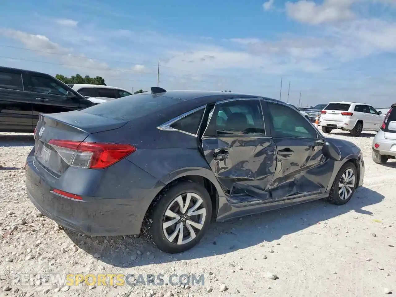 3 fotografías del automóvil dañado 2HGFE2F28PH540137 HONDA CIVIC 2023