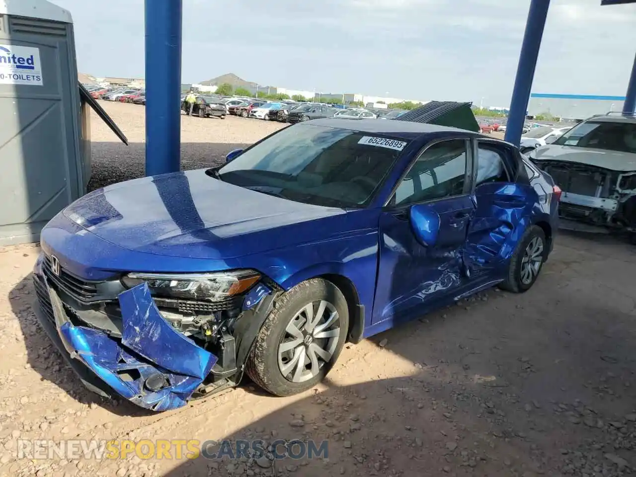 1 Photograph of a damaged car 2HGFE2F29PH568321 HONDA CIVIC 2023