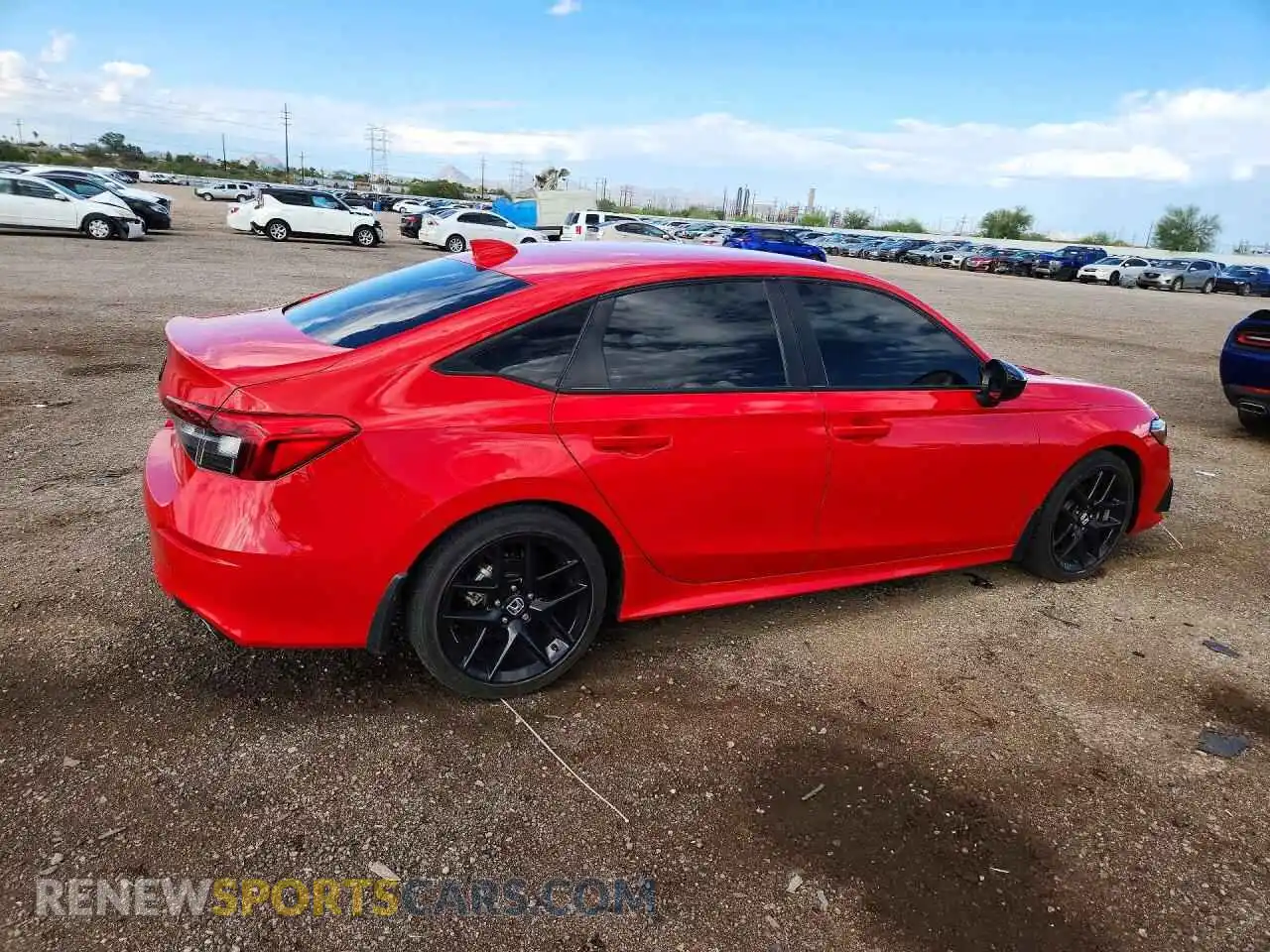 3 fotografías del automóvil dañado 2HGFE2F55PH520549 HONDA CIVIC 2023
