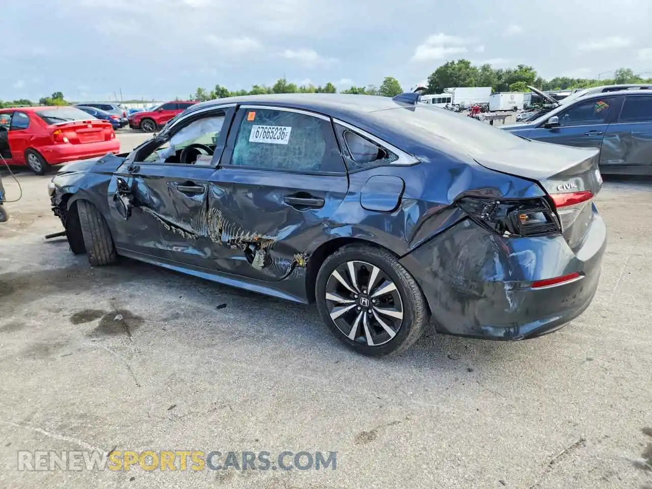 2 fotografías del automóvil dañado 2HGFE1F70RH337140 HONDA CIVIC 2024