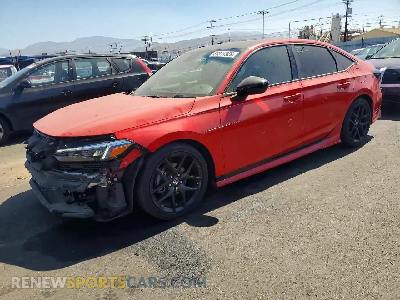 1 Photograph of a damaged car 2HGFE2F57RH521950 HONDA CIVIC 2024