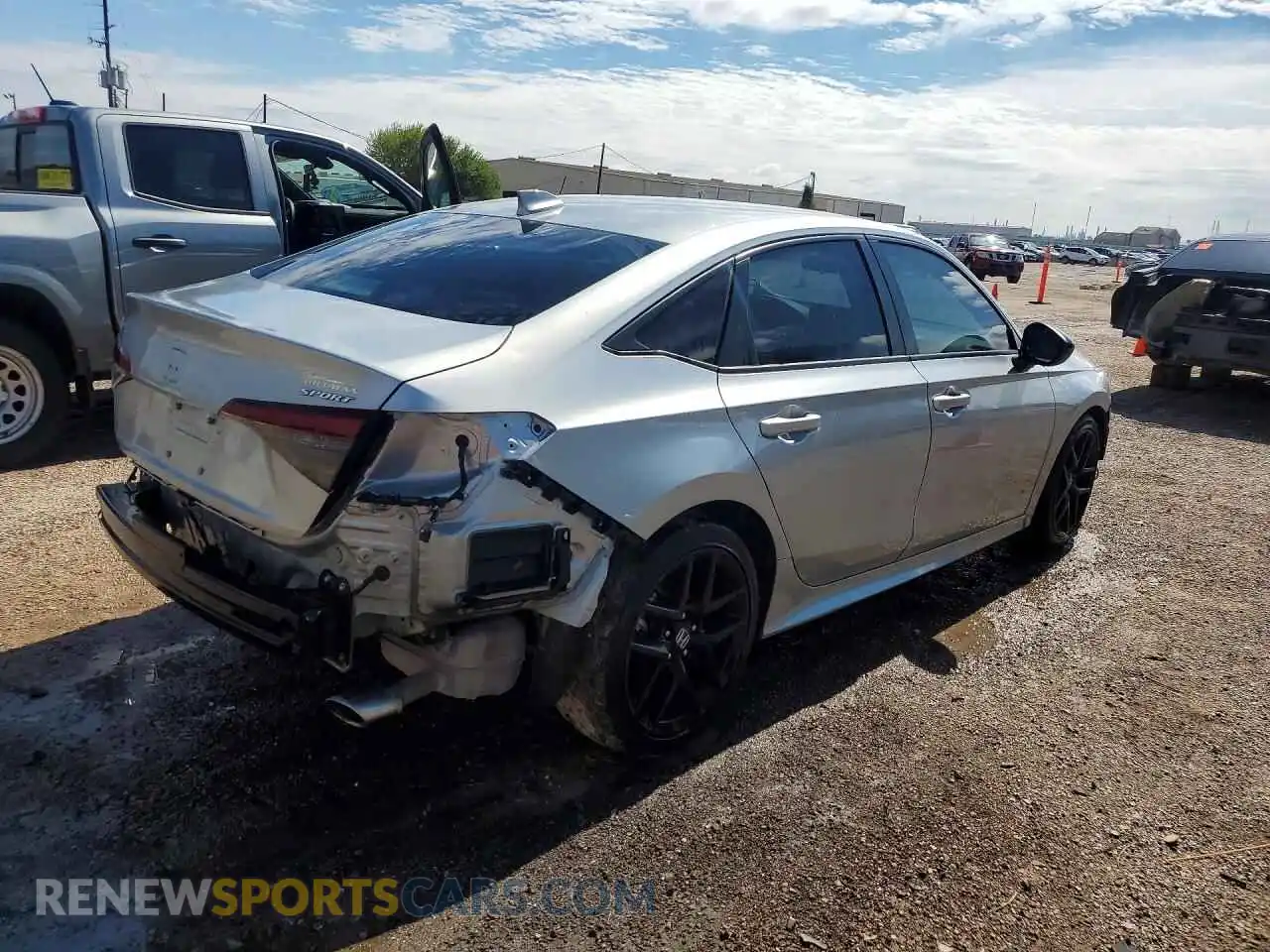 3 fotografías del automóvil dañado 2HGFE2F55SH539773 HONDA CIVIC 2025