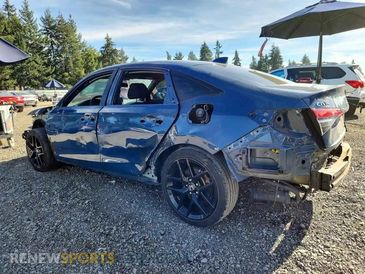 2 fotografías del automóvil dañado 2HGFE4F84SH323192 HONDA CIVIC 2025