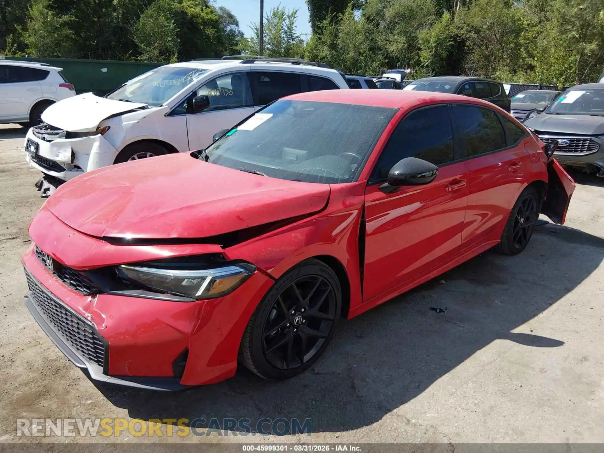 2 fotografías del automóvil dañado 2HGFE2F57TH517274 HONDA CIVIC 2026
