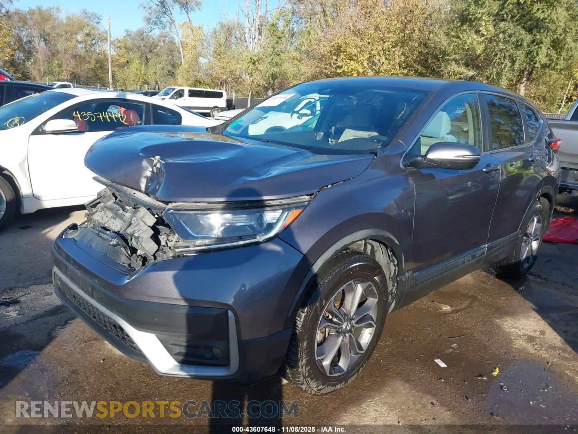 2 fotografías del automóvil dañado 2HKRW2H58MH609086 HONDA CR-V 2021