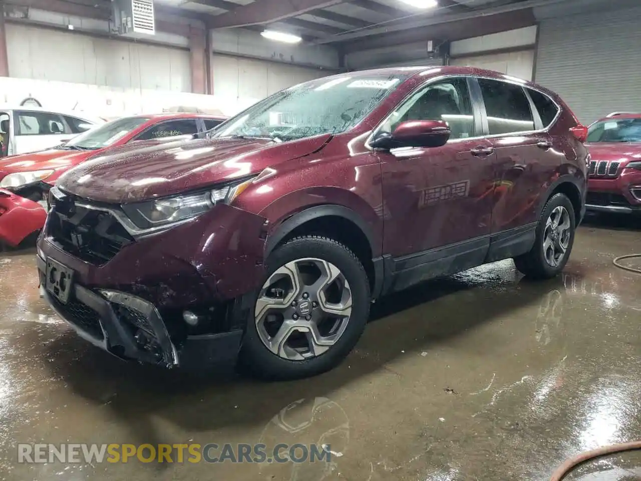 1 Photograph of a damaged car 7FARW2H57KE033751 HONDA CRV 2019