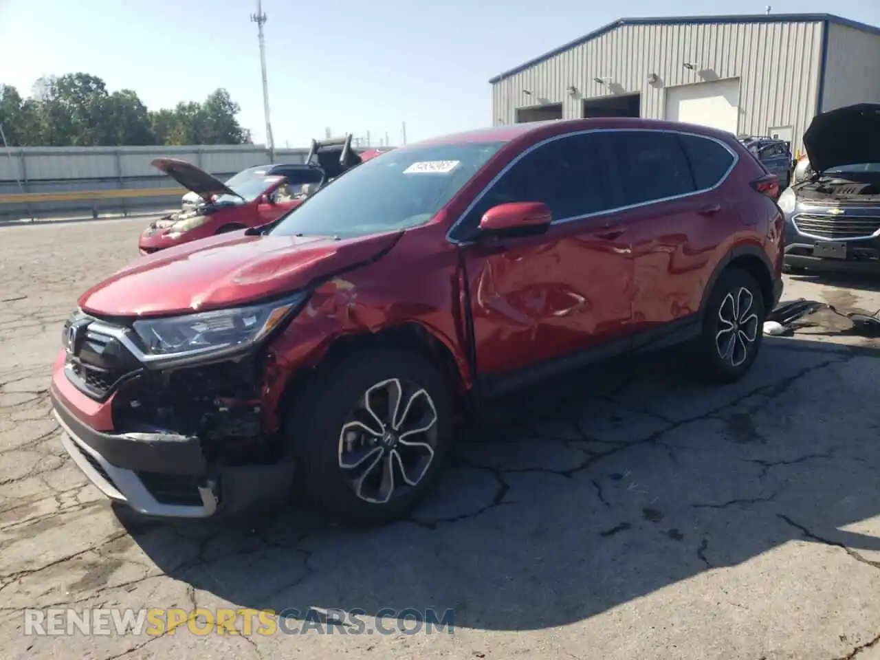 1 Photograph of a damaged car 2HKRW1H58MH417998 HONDA CRV 2021