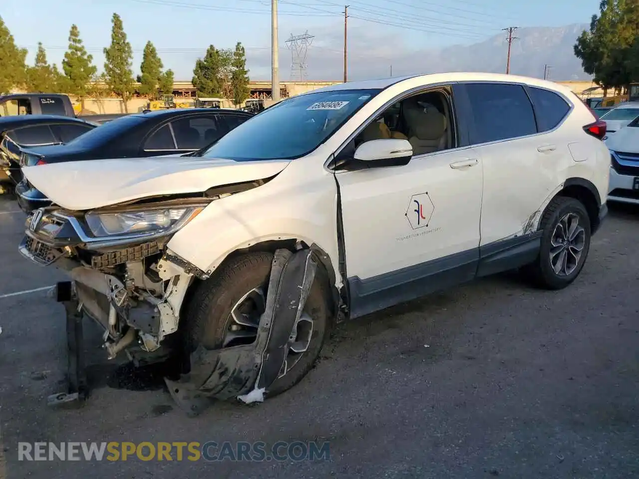 1 fotografías del automóvil dañado 2HKRW1H5XMH406937 HONDA CRV 2021