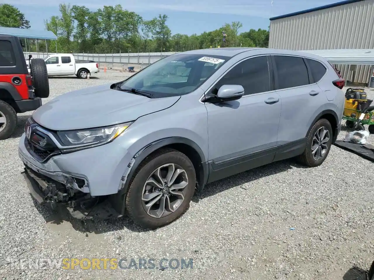 1 Photograph of a damaged car 2HKRW1H5XMH413595 HONDA CRV 2021