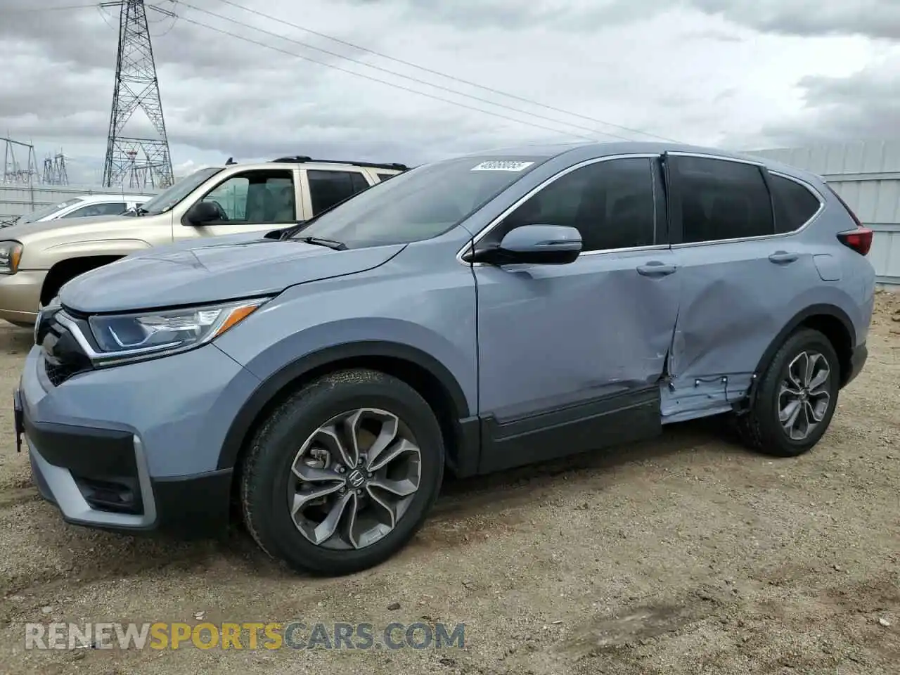 1 Photograph of a damaged car 2HKRW1H80MH402423 HONDA CRV 2021