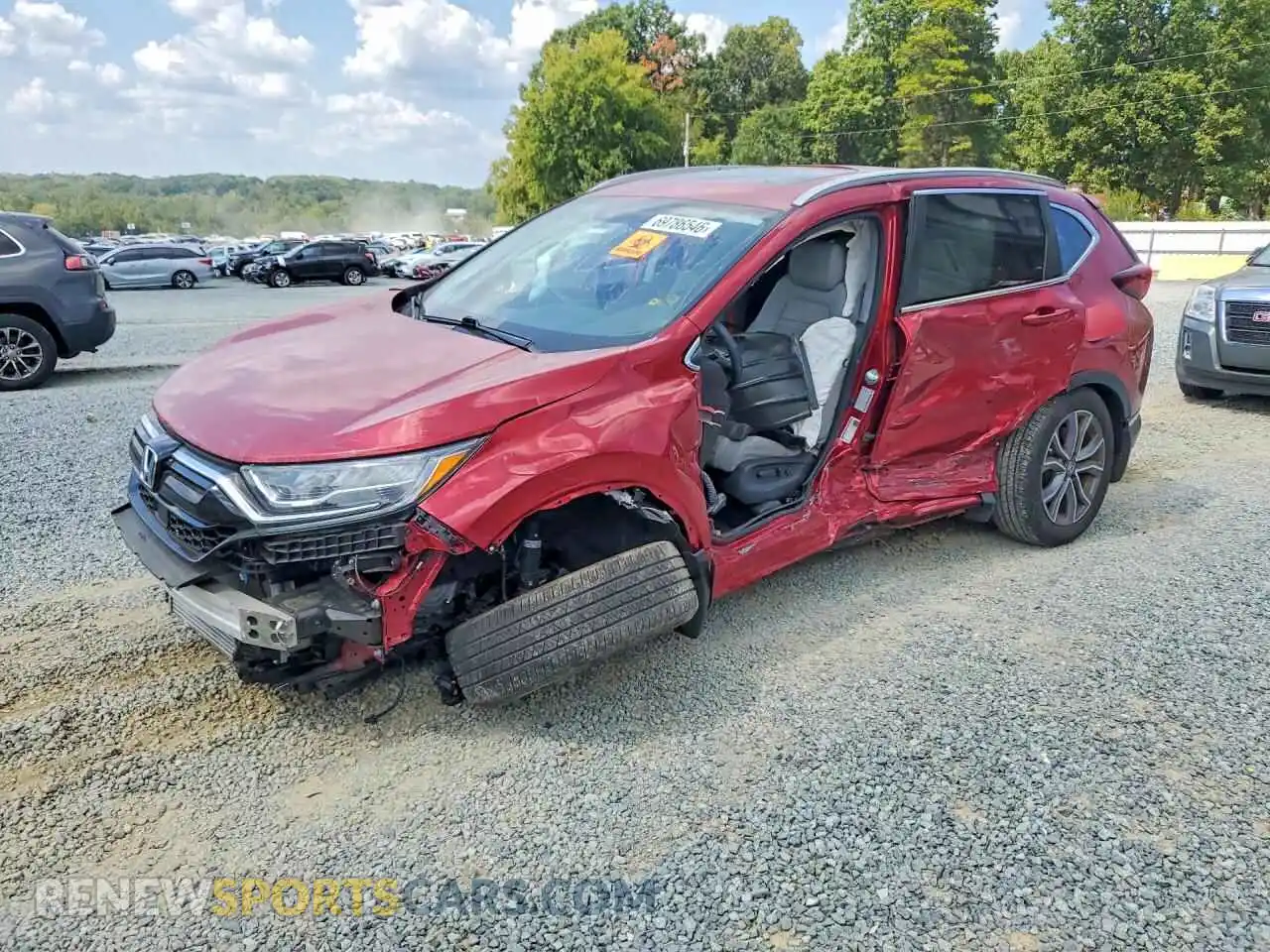 1 Photograph of a damaged car 2HKRW1H98MH403361 HONDA CRV 2021