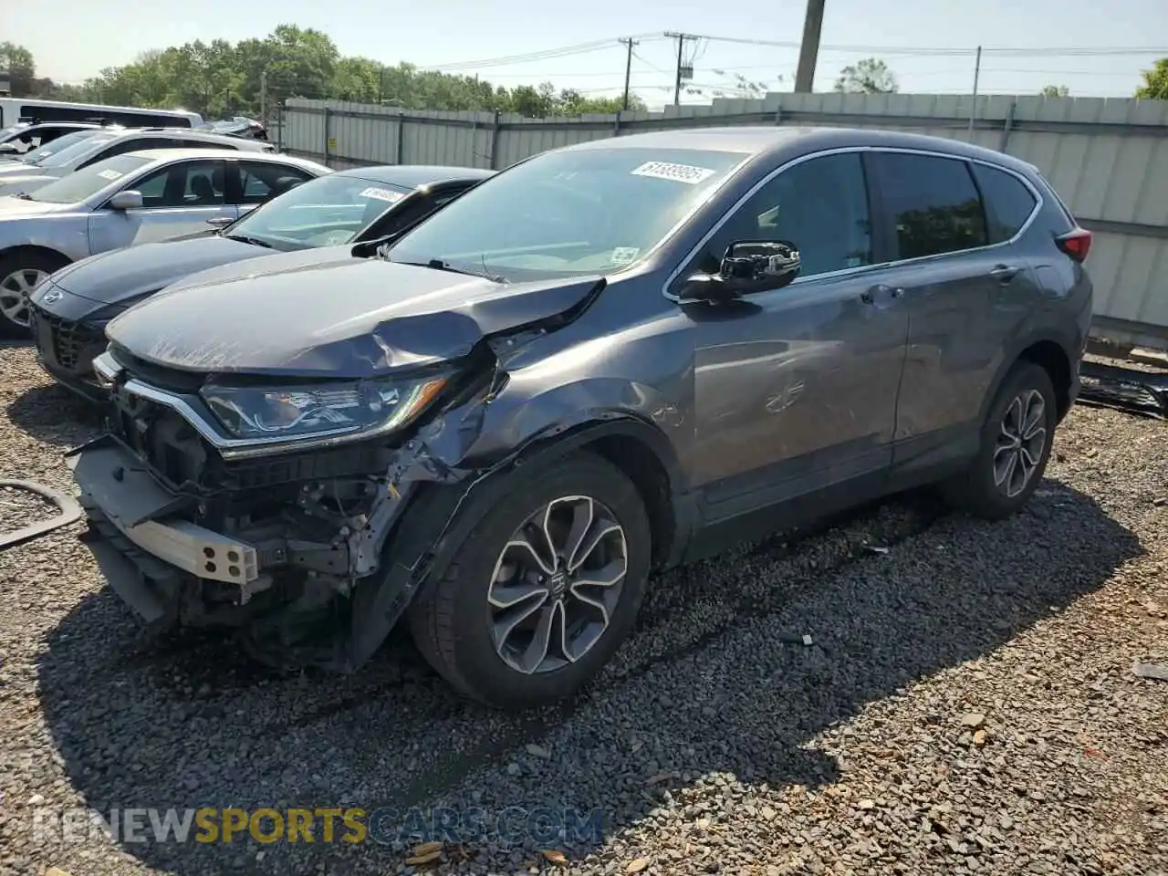 1 Photograph of a damaged car 2HKRW2H53MH605351 HONDA CRV 2021