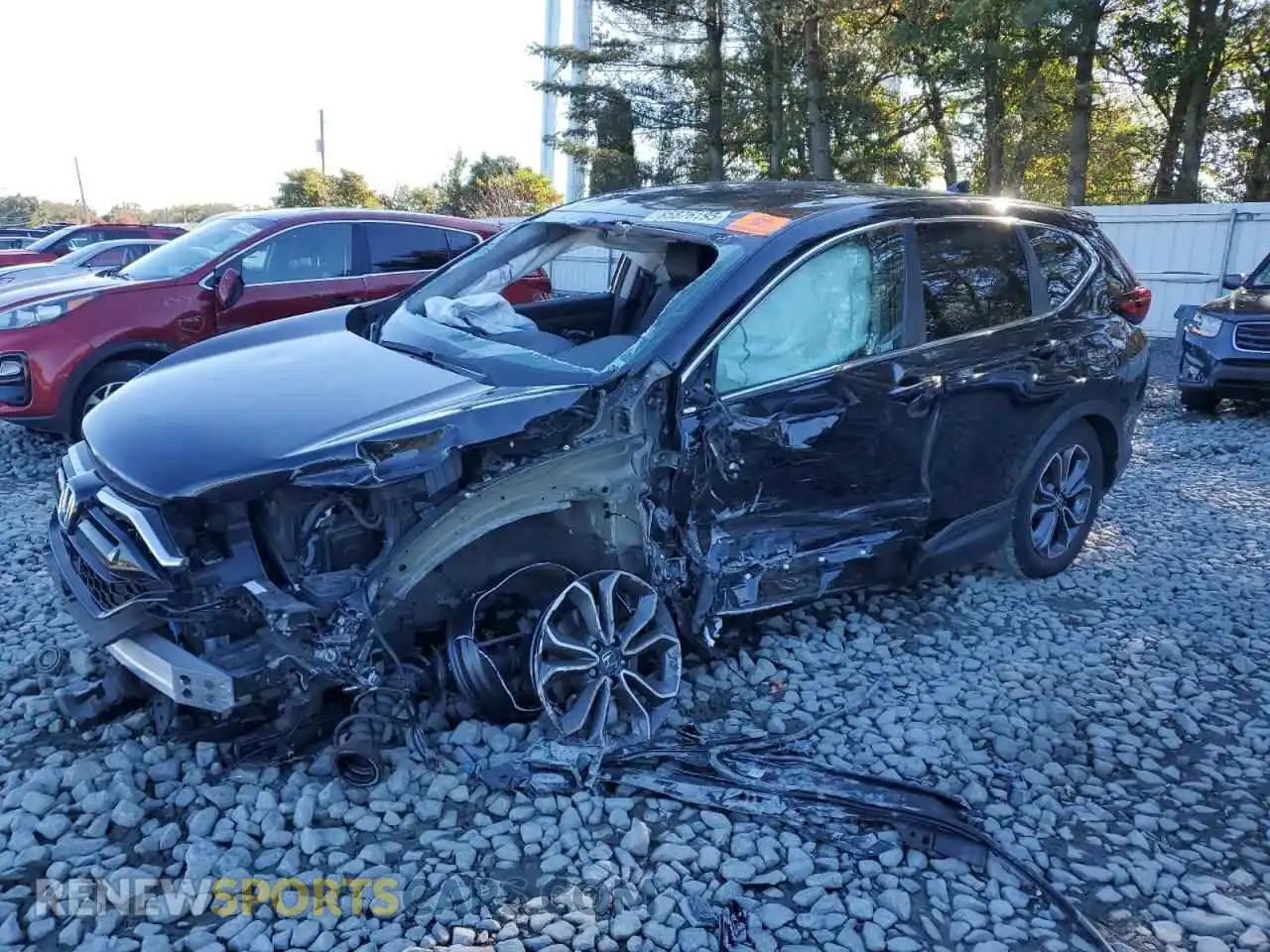 1 Photograph of a damaged car 2HKRW2H80MH628113 HONDA CRV 2021