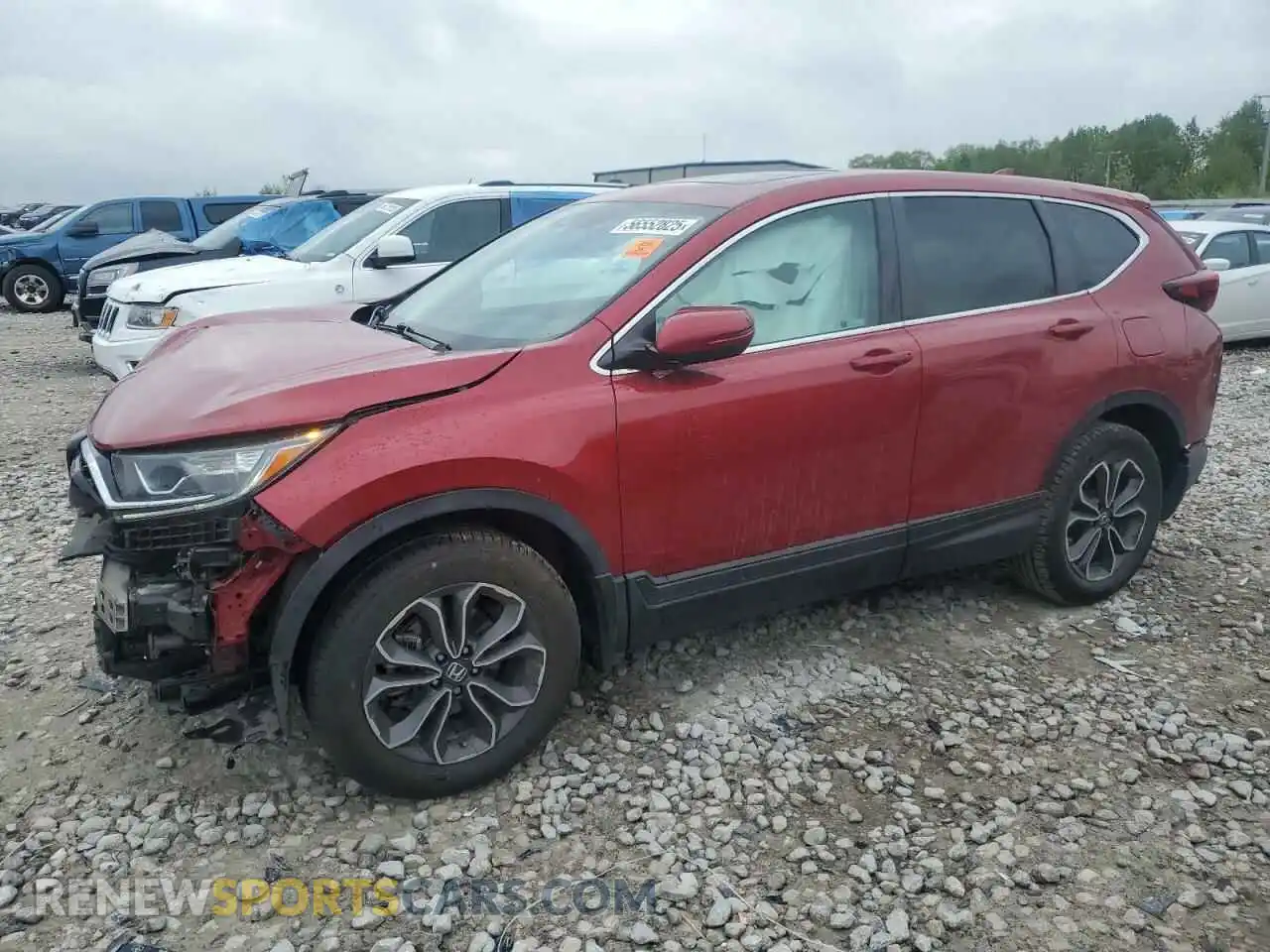 1 Photograph of a damaged car 2HKRW2H82MH603407 HONDA CRV 2021