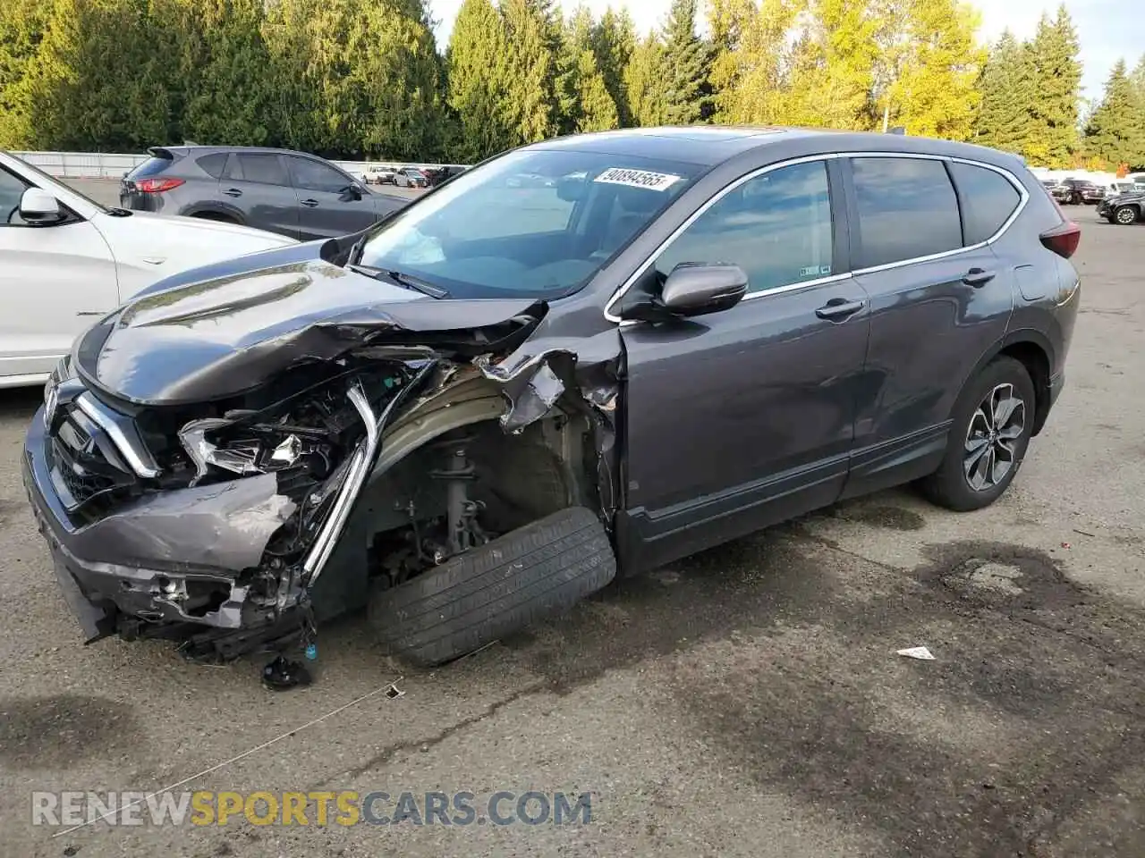 1 Photograph of a damaged car 2HKRW2H85MH614420 HONDA CRV 2021
