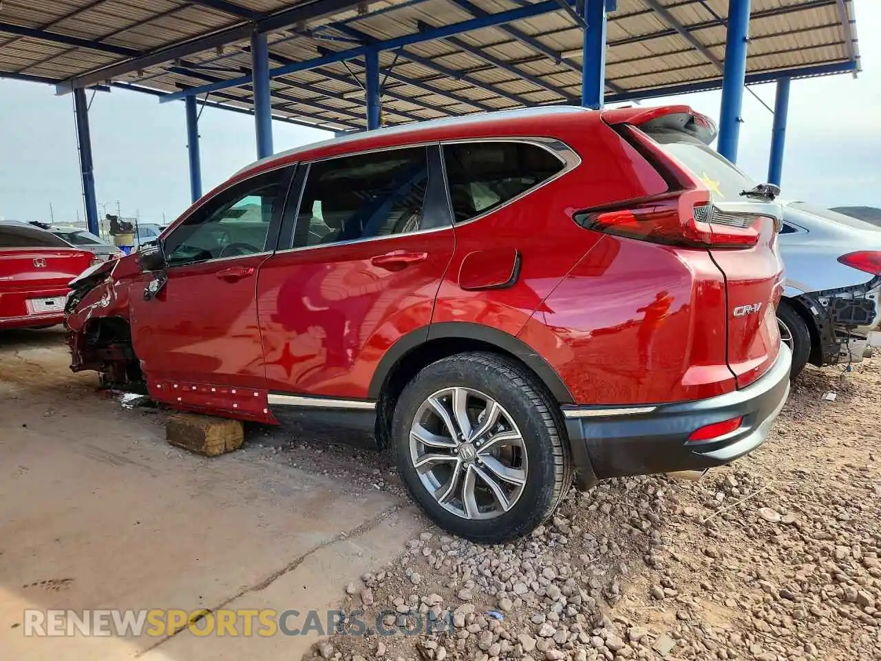 2 fotografías del automóvil dañado 2HKRW2H9XMH636177 HONDA CRV 2021