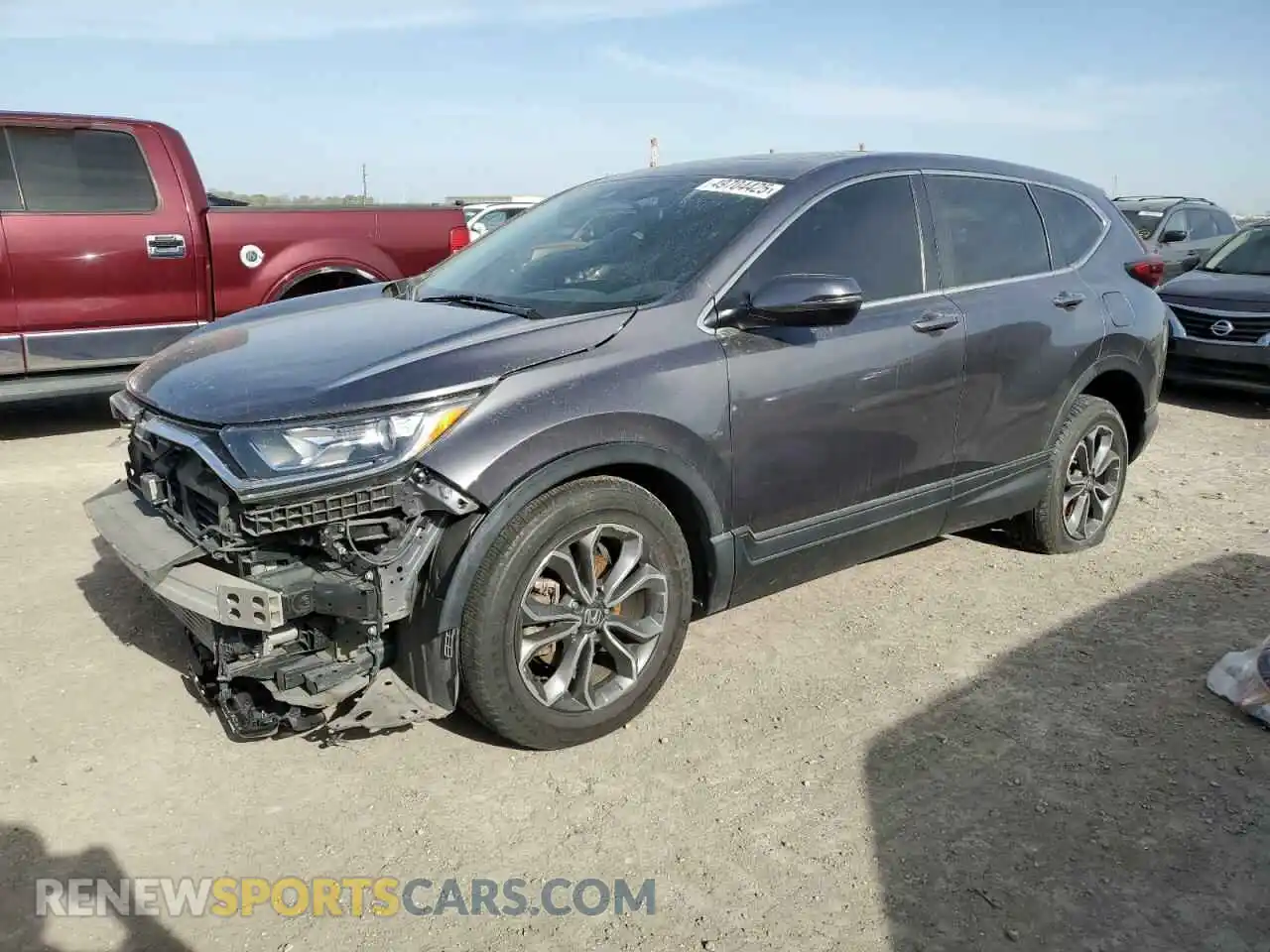 1 Photograph of a damaged car 5J6RW1H56MA010537 HONDA CRV 2021