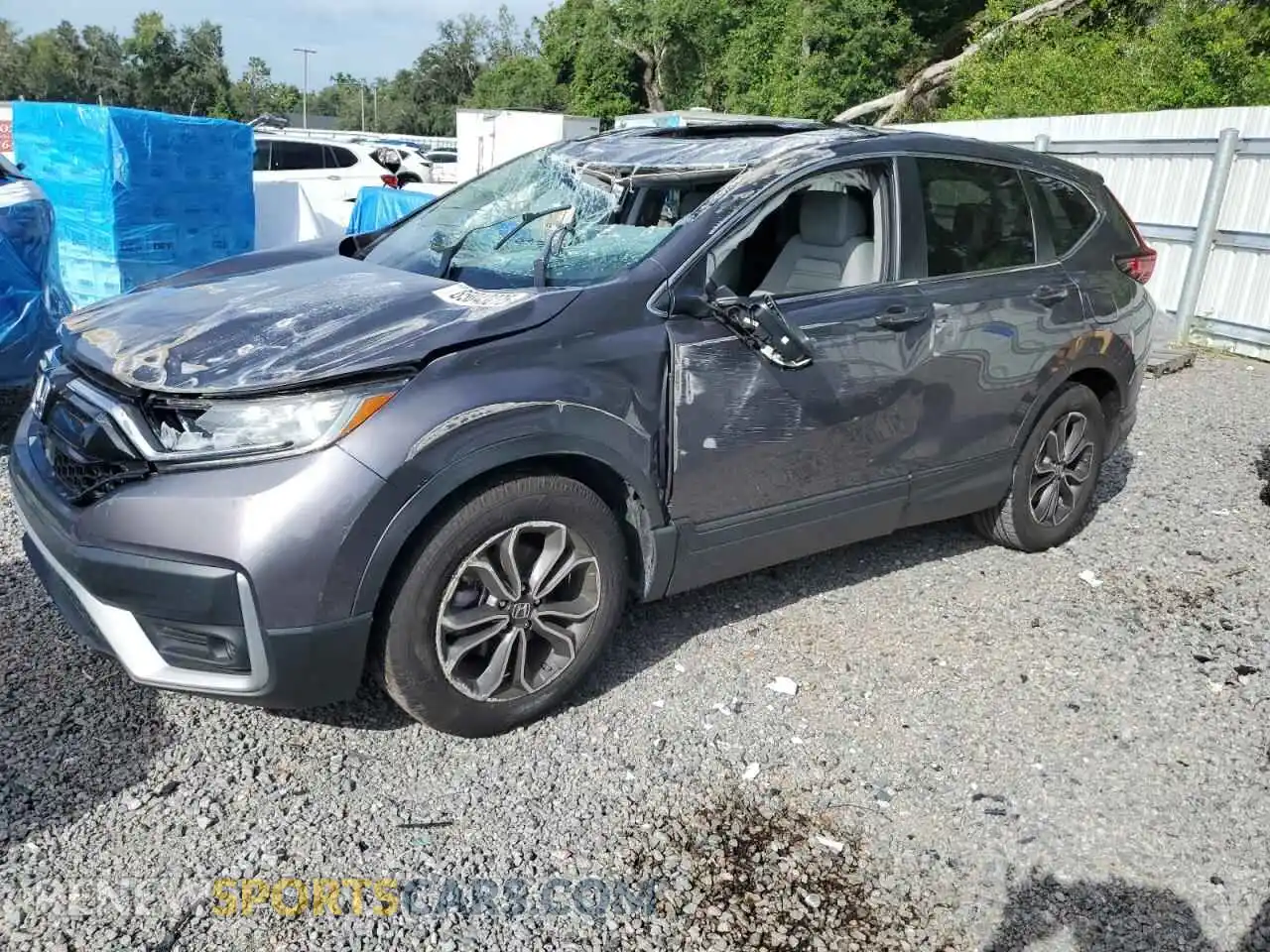 1 Photograph of a damaged car 5J6RW1H57MA010353 HONDA CRV 2021