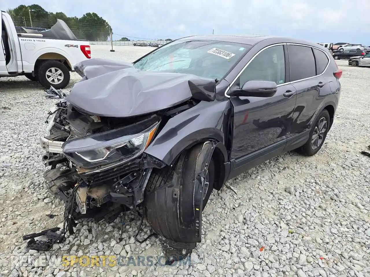 1 Photograph of a damaged car 5J6RW1H82MA007872 HONDA CRV 2021
