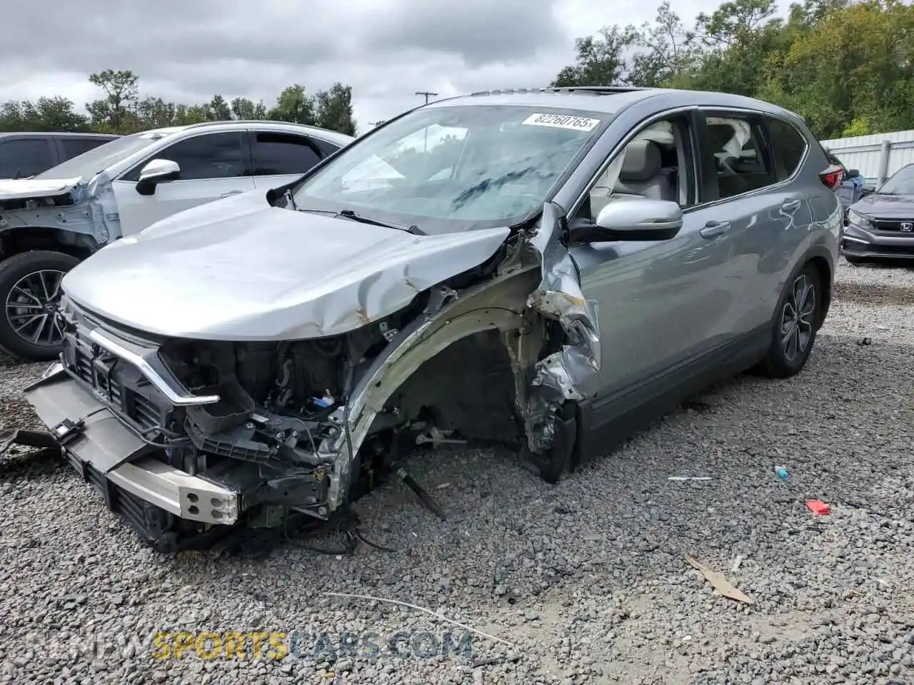 1 Photograph of a damaged car 5J6RW1H84ML008459 HONDA CRV 2021