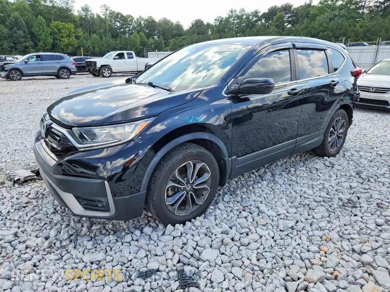 1 Photograph of a damaged car 5J6RW1H86MA000505 HONDA CRV 2021