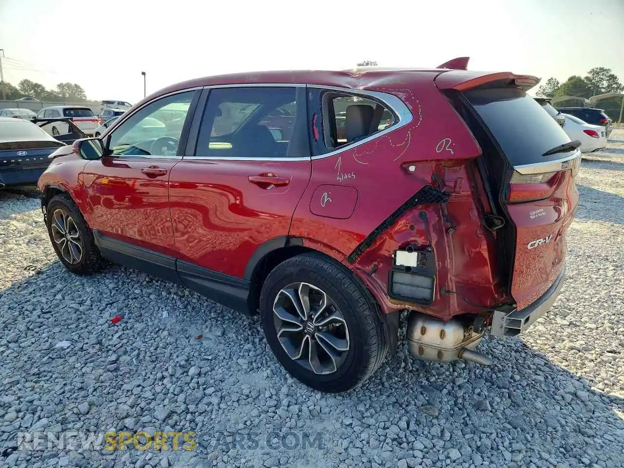 2 Photograph of a damaged car 5J6RW1H89MA004337 HONDA CRV 2021