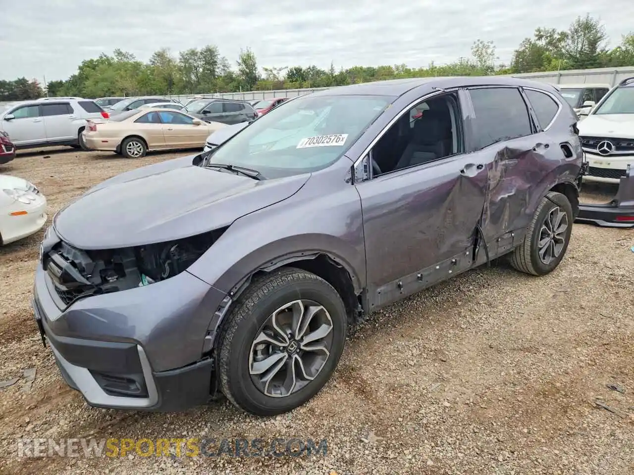 1 Photograph of a damaged car 5J6RW2H56ML015988 HONDA CRV 2021