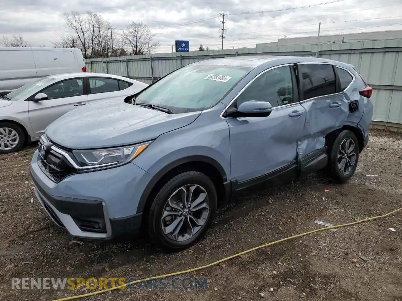 1 Photograph of a damaged car 5J6RW2H57MA016143 HONDA CRV 2021