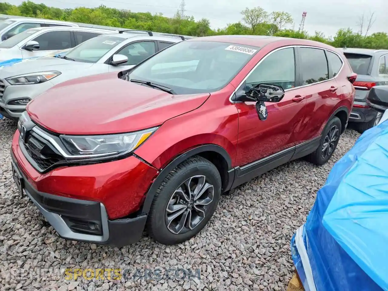 1 Photograph of a damaged car 5J6RW2H85ML009982 HONDA CRV 2021